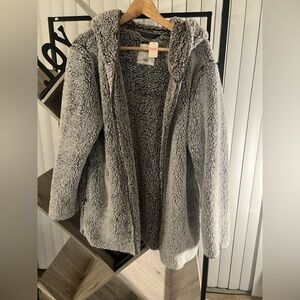 PINK Victoria's Secret Soft Gray Sherpa